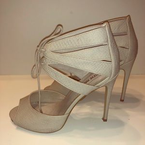 Steve Madden Tie Up Peep Toe Heeled Sandal - Ankle